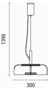 LED Lustr na lanku LOBBY LED/8W/230V 3000K pr. 30 cm