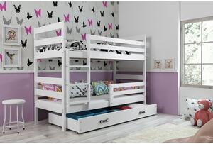 Dětská patrová postel ERYK 160x80 cm Bílá Bílá
