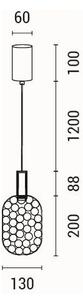 LED Lustr na lanku PERFORATO LED/6,3W/230V 3000K lesklý chrom pr. 13 cm