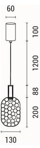 LED Lustr na lanku PERFORATO LED/6,3W/230V 3000K zlatá pr. 13 cm