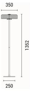 LED Stojací lampa PERFORATO LED/10W/230V 3000K lesklý chrom