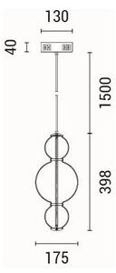 LED Lustr na lanku BLOSSOM LED/12,6W/230V 3000K