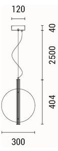 LED Lustr na lanku DISC LED/12,6W/230V 3000K