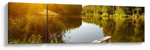 Obraz - Jezero u lesa (170x50 cm)