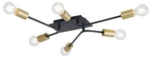 RABALUX 2103 Lanny stropné .svítidlo. E27 6x15W černá