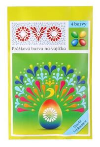 Práškové barvy na velikonoční vajíčka OVO - sada 4 ks