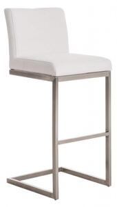 Barová židle Taje látkový potah, bílá