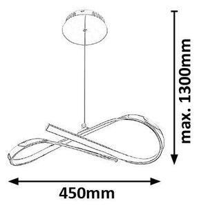 Rabalux 2188 Aniela závěsné stropní svítidlo LED 20W/1600lm 4000K chrom