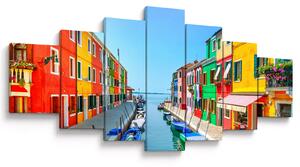 Obraz - Ostrov Burano, Benátky, Itálie (210x100 cm)