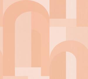 A.S. Création | Vliesová tapeta na zeď AP Arcade 39170-2 | 0,53 x 10,05 m | krémová, oranžová, meruňková