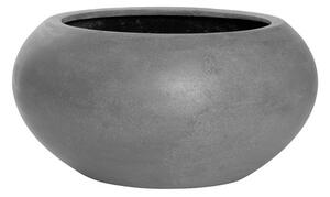 Pottery Pots Venkovní květináč kulatý Cora S, Grey (barva šedá), kolekce Natural, kompozit Fiberstone, průměr 47 cm x v 25,5 cm, objem cca 33 l