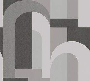 A.S. Création | Vliesová tapeta na zeď AP Arcade 39170-4 | 0,53 x 10,05 m | černá, šedá