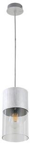RABALUX 3154 Zelkova závěsné svítidlo D120mm 1xE27 kartáčovaný hliník, průhledná