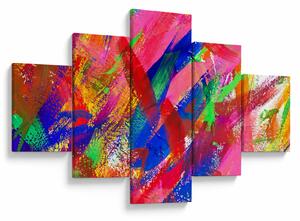 Obraz - Barevná abstrakce (125x70 cm)