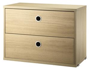 STRING Komoda Chest with Drawers 58 x 30 cm, Oak