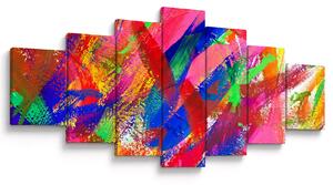 Obraz - Barevná abstrakce (210x100 cm)