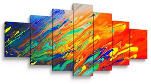 Obraz - Barevná abstrakce (210x100 cm)