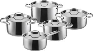 Silvercrest® Sada hrnců z nerezové oceli Premium, 5dílná (s nerezovými poklicemi) (100409978002)