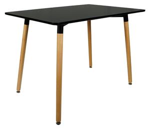 Černý jídelní set 1 + 2, stůl BERGEN 100 + židle YORK OSAKA