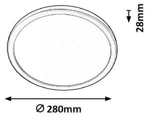 RABALUX 3358 Lambert LED stropní svítidlo 280mm 15W/1500lm 4000K IP44 stříbrné