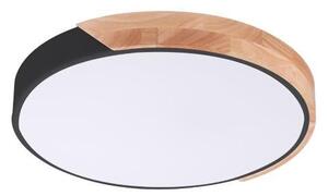 RABALUX 3528 Maple stropní svítidlo LED D415mm 24W/1890lm 4000K matná černá, dřevo, bílá