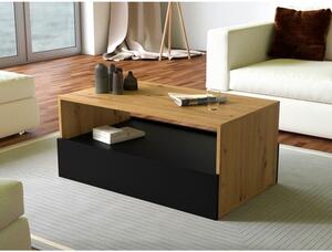 Konferenční stolek REBEL - dub artisan/černý mat