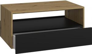 Konferenční stolek REBEL - dub artisan/černý mat