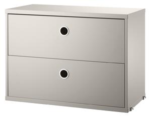 STRING Komoda Chest with Drawers 58 x 30 cm, Beige