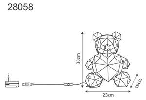 GLOBO 28058 BRONDAR dekorační osvětlení LED 0,03W 8000K vícebarevná, USB Cable incl