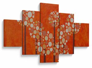 Obraz - Oranžový les (125x70 cm)