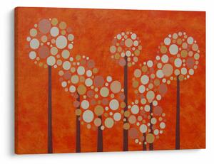 Obraz - Oranžový les (70x50 cm)