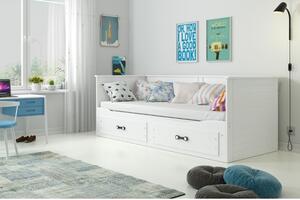 Výsuvná dětská postel HERMES bílá 200x90 cm