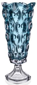 BOHEMIA SAMBA AQUAMARINE VÁZA NA NOZE 405MM