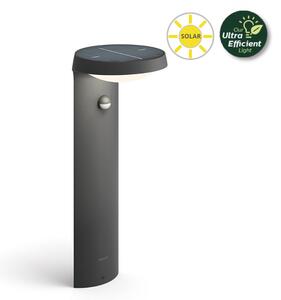 Philips 8719514476974 Tyla solární exteriérový sloupek LED se senzorem 1,2W 255lm/55lm 4000K antracit