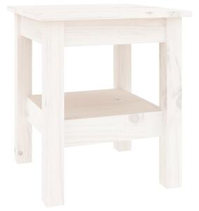 Konferenční stolek bílý 35 x 35 x 40 cm masivní borové dřevo