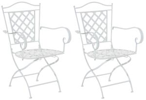 Kovová židle Adara (SET 2 ks) - Bílá