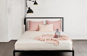 Nordic Design Černá kovová dvoulůžková postel Agiama 140 x 200 cm