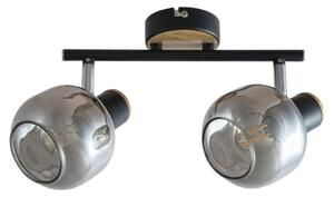 Rabalux 5398 Salazar bodové svítidlo / spot 280mm 2xE14 2x40W IP20 černá, dub, kouřové sklo