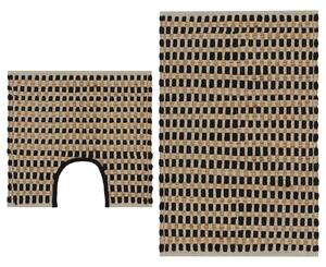 Koupelnová předložka z juty 160 x 230 cm přírodní a černá 133220