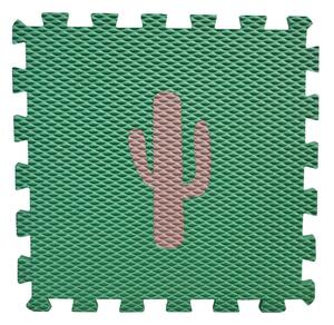 Minideckfloor Kaktus Tmavě zelená s hnědým kaktusem