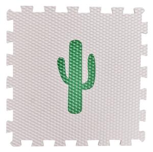 Minideckfloor Kaktus Krémový s tmavě zeleným kaktusem
