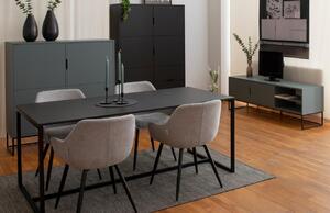 Matně černý lakovaný jídelní stůl Tenzo Lipp 140 x 90 cm