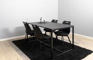 Matně černý lakovaný jídelní stůl Tenzo Lipp 140 x 90 cm