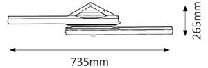 Rabalux 5895 ANTONIA stropní svítidlo LED 24W=2360lm 4000K IP44 chromová