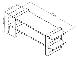 Wuders TV stolek Artax Odstín kovu: Bílý matný práškový lak - 9016 MAT, Rozšíření: 1 sestava