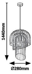 Rabalux 6228 Rowena závěsné svítidlo 280mm 1xE27 1x60W IP20 zlatá