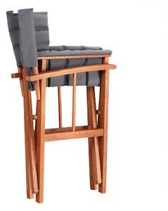 FurniGO Režisérská dřevěná židle - antracit