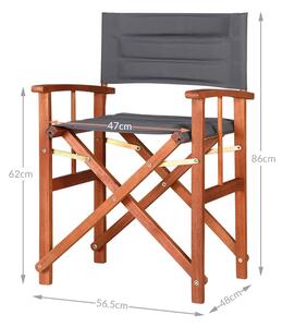 Deuba Režisérská dřevěná židle - antracit