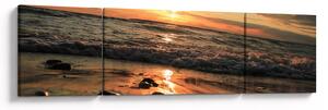 Obraz - Západ slunce do oceánu (170x50 cm)