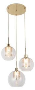 Rabalux 6496 Philani závěsné svítidlo 450mm 3xE27 3x60W IP20 zlatá